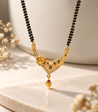 Gulnaar Geometric Rose Gold-Tone Mangalsutra — size and design details