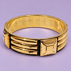 Akriti Geometric Gold-Tone Bangle | MyJhumki