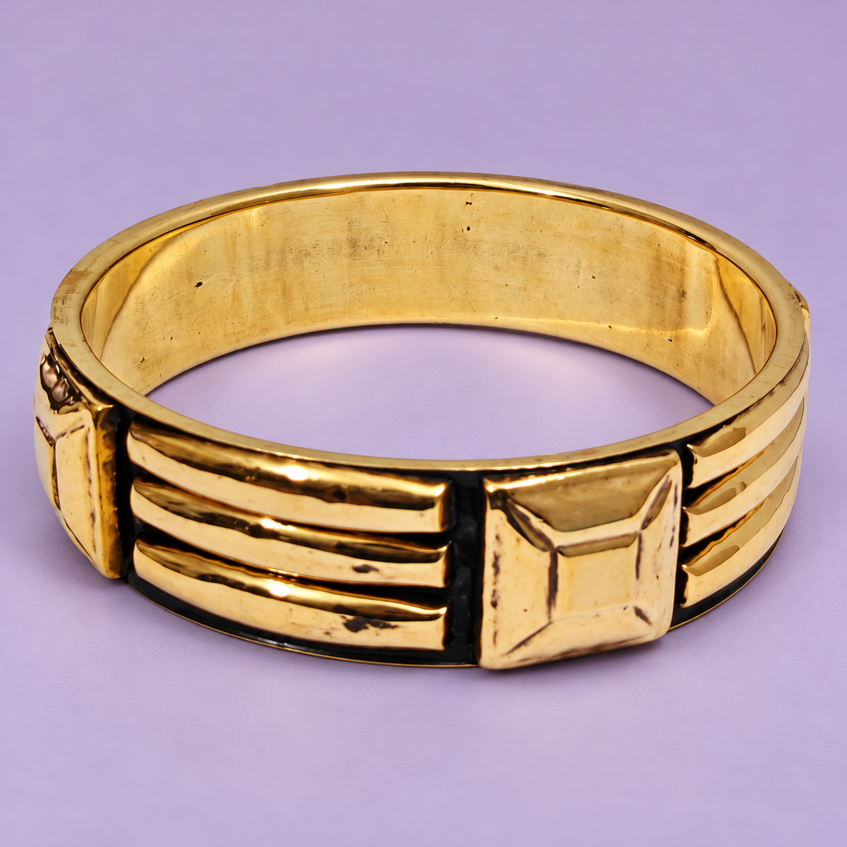 Akriti Geometric Gold-Tone Bangle | MyJhumki