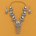 Chandrika Mirror Chain Swag Necklace Set | MyJhumki