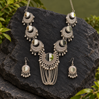 Chandrika Mirror Chain Swag Necklace Set | MyJhumki