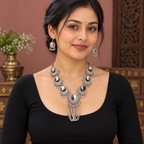 Chandrika Mirror Chain Swag Necklace Set | MyJhumki