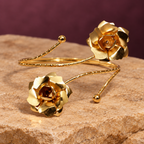 Gulab Twin Rose Gold-Tone Arm Cuff | MyJhumki