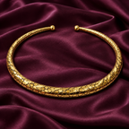 Kanika Textured Gold-Tone Collar Necklace | MyJhumki