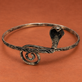 Naagika Cobra Antique-Silver-Tone Arm Cuff | MyJhumki