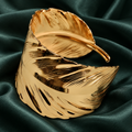 Pankhika Sculpted Feather Gold-Tone Arm Cuff | MyJhumki