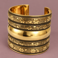 Rajika Floral Antique Gold-Tone Cuff | MyJhumki