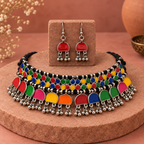Rang Tarang Multicolour Ghungroo Choker Set | MyJhumki