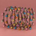 Rangjhan Multicolour Silver-Tone Kashmiri Bangles – Set of 8 | MyJhumki
