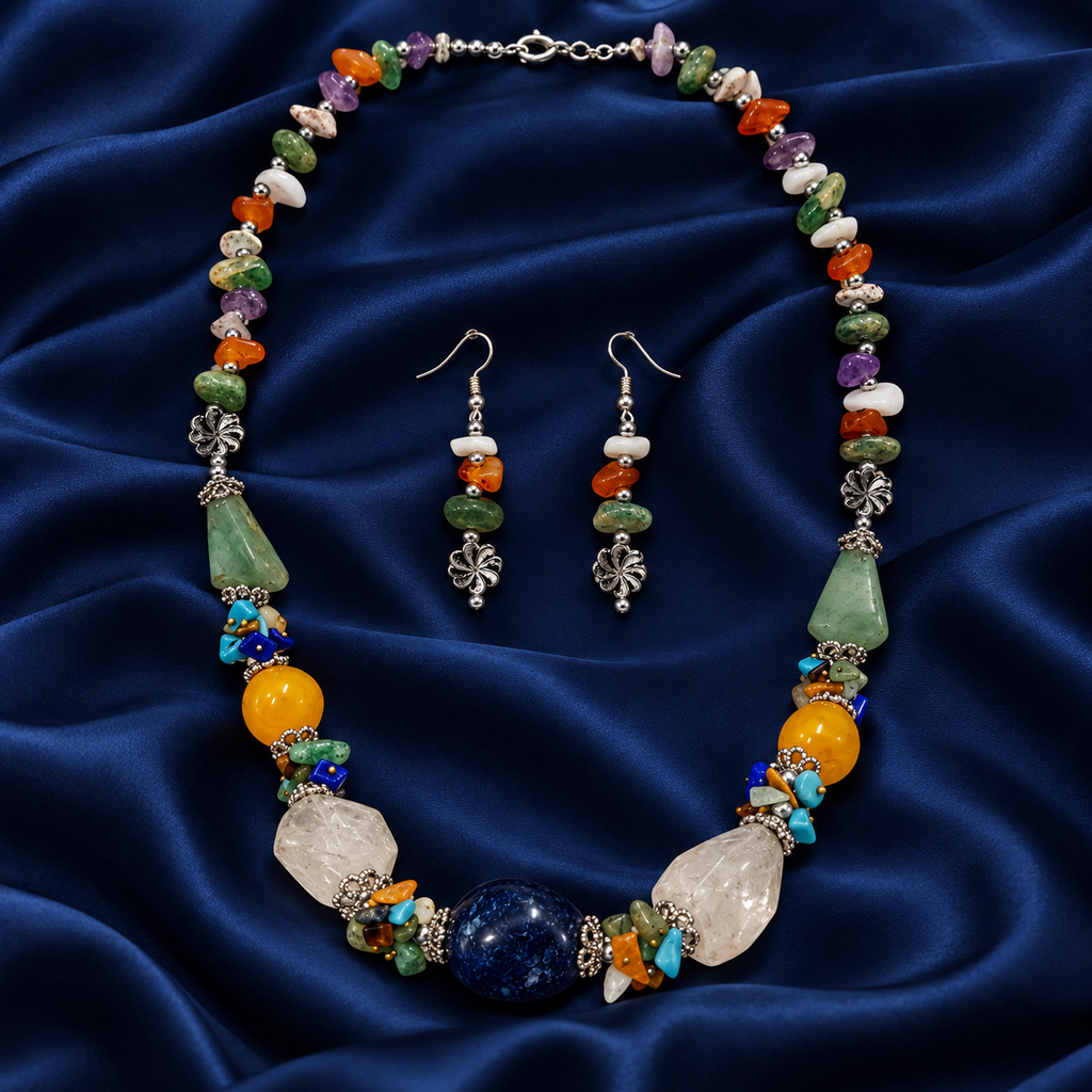 Rangtara Multicolour Beaded Necklace Set | MyJhumki