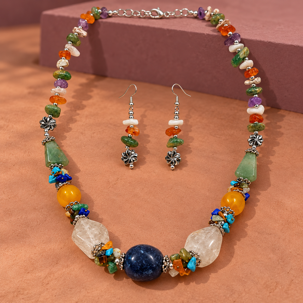 Rangtara Multicolour Beaded Necklace Set | MyJhumki