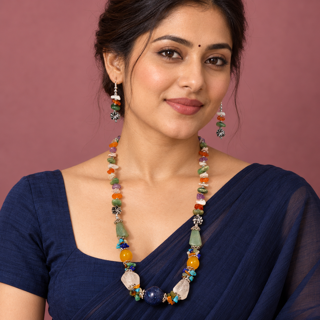 Rangtara Multicolour Beaded Necklace Set | MyJhumki
