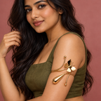 Titli Butterfly Teardrop Gold-Tone Arm Cuff | MyJhumki