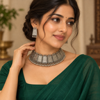 Aaranya Engraved Panel Choker Set | MyJhumki