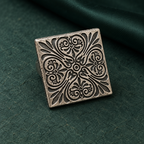 Aarika Heritage Square Oxidised Ring | MyJhumki