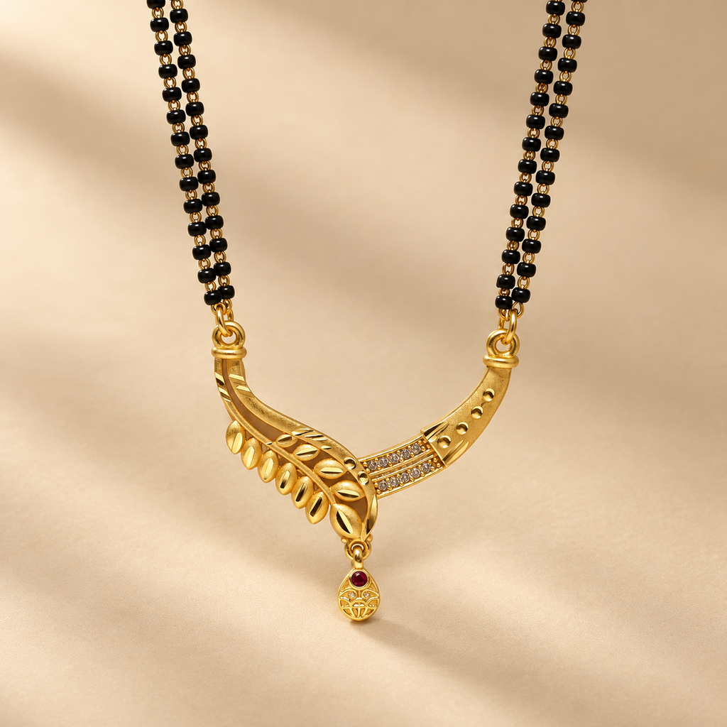Aarohi Leaf Arc Mangalsutra by MyJhumki