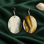 Amara Marbled Oval Earrings | MyJhumki