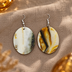 Amara Marbled Oval Earrings | MyJhumki