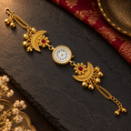 Chandrika Ruby Crescent Ghungroo Kashmiri Watch | MyJhumki