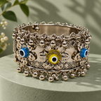 Drishti Blue Yellow Evil Eye Cuff Bracelet | MyJhumki