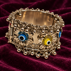 Drishti Blue Yellow Evil Eye Cuff Bracelet | MyJhumki