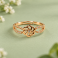 Gulnaar Pinwheel Floral Rose Gold-Tone Ring by MyJhumki