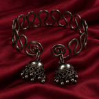 Leher Jhumka Oxidised Wire Cuff Bracelet | MyJhumki