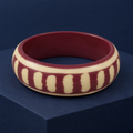 Meher Ivory Dash Wine Acrylic Bangle | MyJhumki