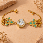Meher Mint Botanical Ghungroo Kashmiri Watch | MyJhumki