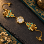 Meher Mint Botanical Ghungroo Kashmiri Watch | MyJhumki