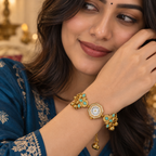 Meher Mint Botanical Ghungroo Kashmiri Watch | MyJhumki