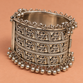 Mehr Filigree Panel Ghungroo Cuff Bracelet | MyJhumki