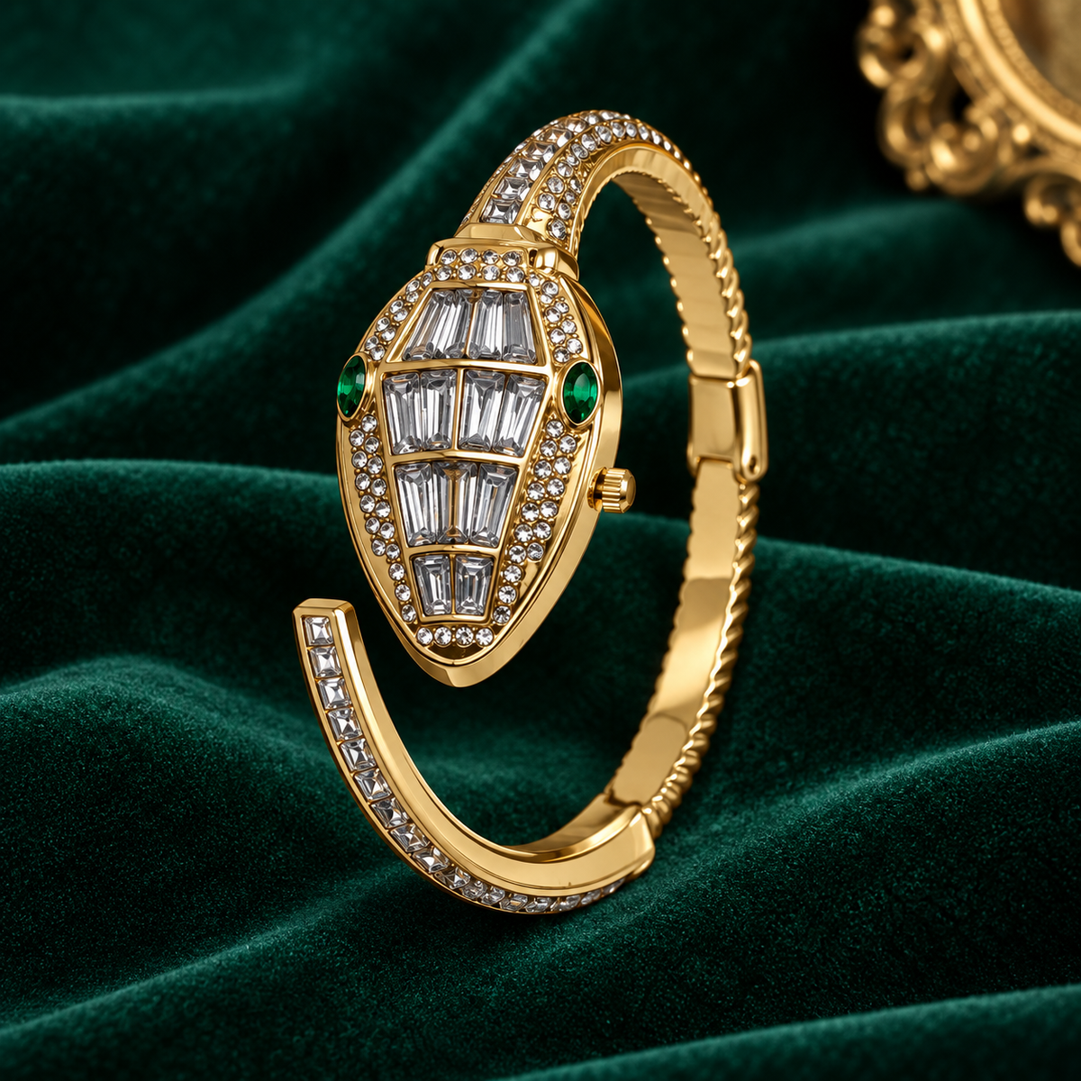 Naagmani Crystal Snake Bracelet Watch | MyJhumki