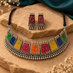 Navrang Folk Panel Choker Set | MyJhumki