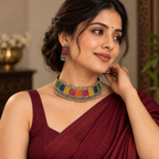 Navrang Folk Panel Choker Set | MyJhumki