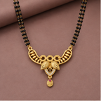 Navya Twin Leaf Sparkle Gold-Tone Mangalsutra by MyJhumki