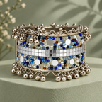 Neel Aaina Mosaic Oxidised Cuff Bracelet | MyJhumki