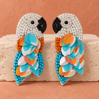 Neerja Aqua Parrot Statement Earrings | MyJhumki