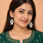 Noor Faith Fish Cross Earrings | MyJhumki