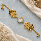 Noor Peach Crescent Ghungroo Kashmiri Watch | MyJhumki