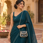 Noor Shell Mosaic Crescent Purse | MyJhumki