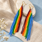 Rainbow Cascade Beaded Earrings | MyJhumki