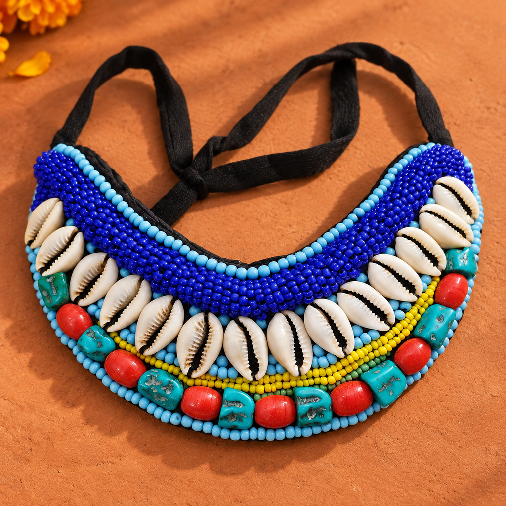 Rangrez Cowrie Garba Necklace | MyJhumki