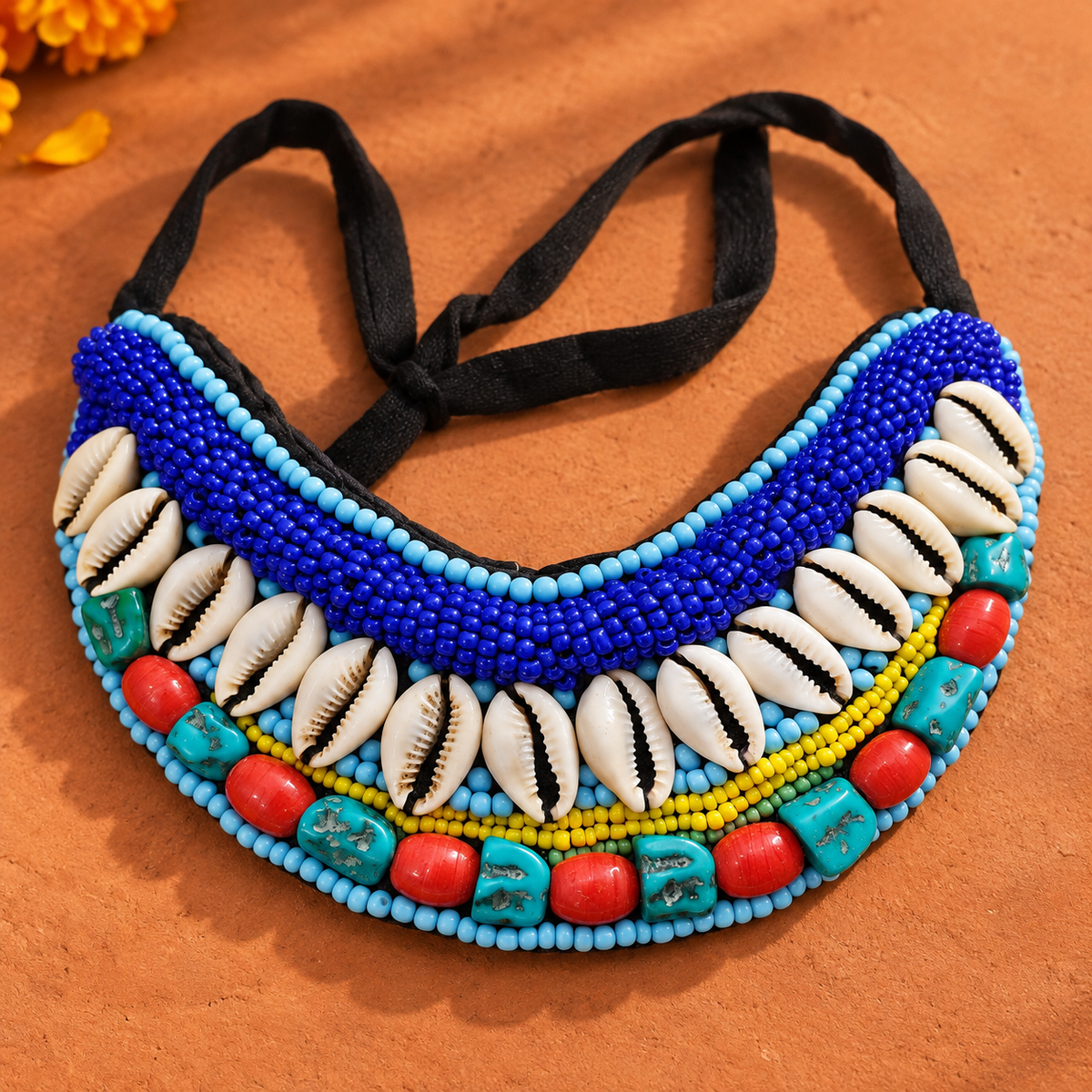 Rangrez Cowrie Garba Necklace | MyJhumki