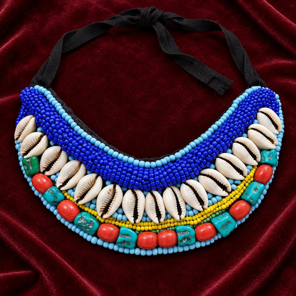 Rangrez Cowrie Garba Necklace | MyJhumki
