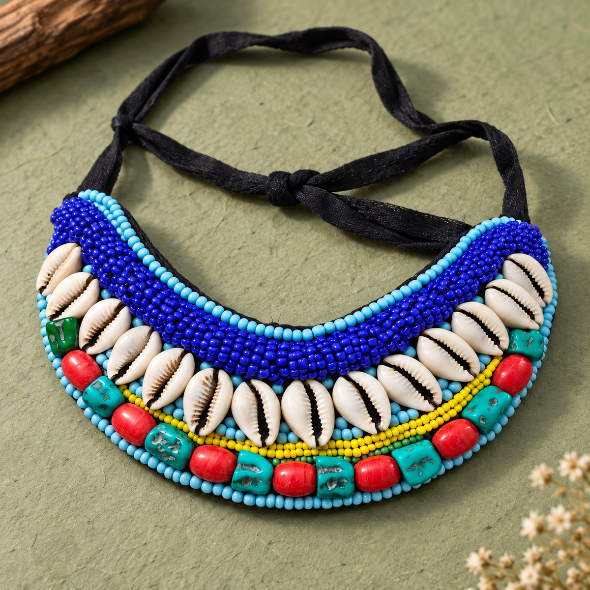 Rangrez Cowrie Garba Necklace | MyJhumki
