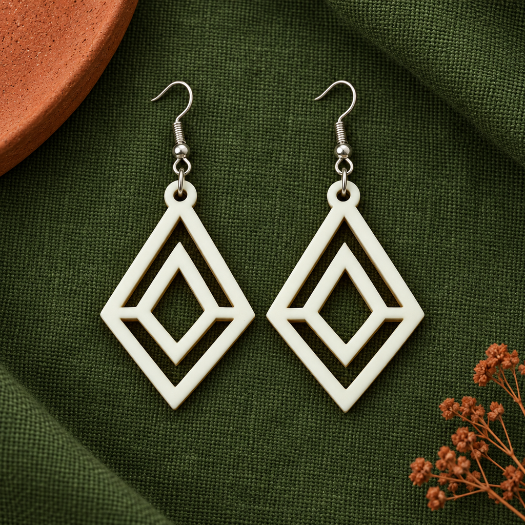 Riya Double Diamond Earrings | MyJhumki