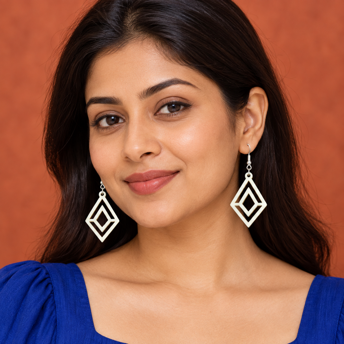 Riya Double Diamond Earrings | MyJhumki