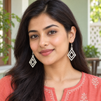Riya Double Diamond Earrings | MyJhumki