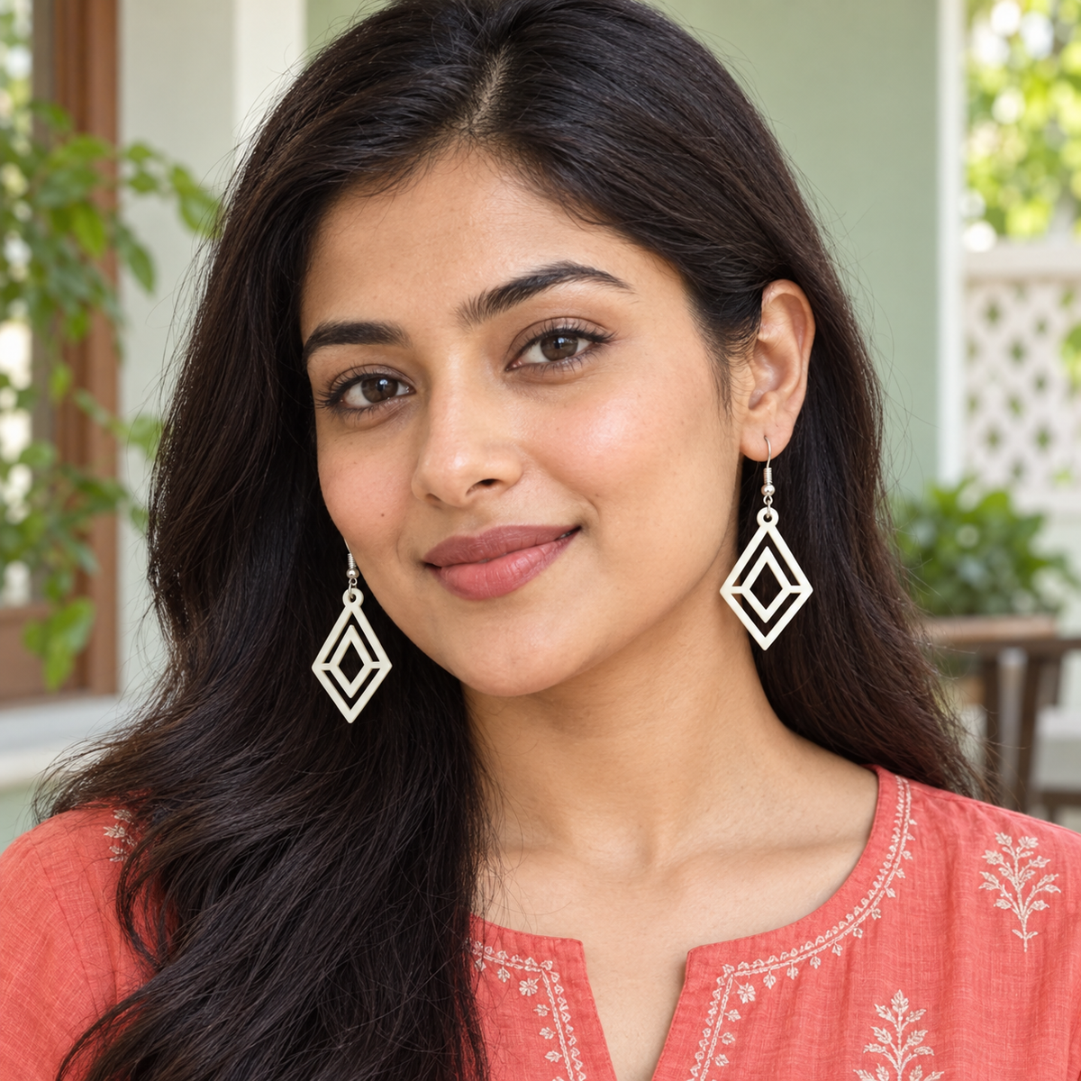 Riya Double Diamond Earrings | MyJhumki